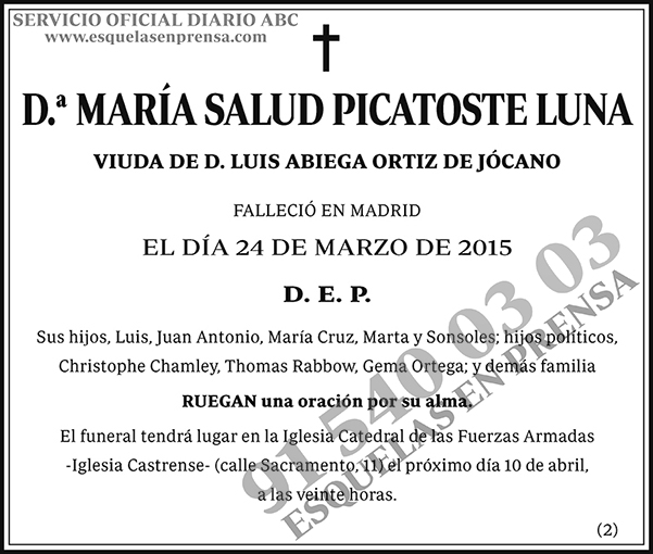 María Salud Picatoste Luna